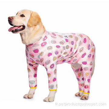 Vêtements pour animaux de compagnie Golden Labrador Fat Dogs Fermeture à glissière imprimée